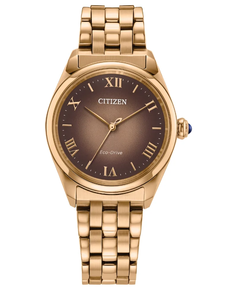 Citizen Women's Classic Rose Gold-Tone Stainless Steel Bracelet Watch, 33mm - Rose Gold-tone