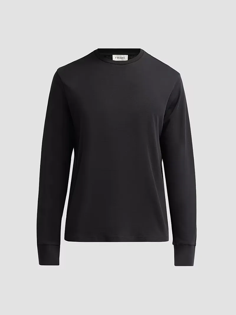 FRAME Men's Duo Fold Crewneck Sweatshirt - Noir - Size XL
