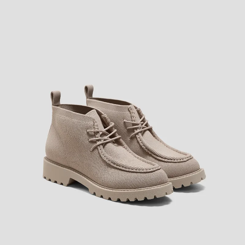 VIVAIA Round-Toe Lug Sole Ankle Boots (Francis)|WARM TAUPE|US 5.5
