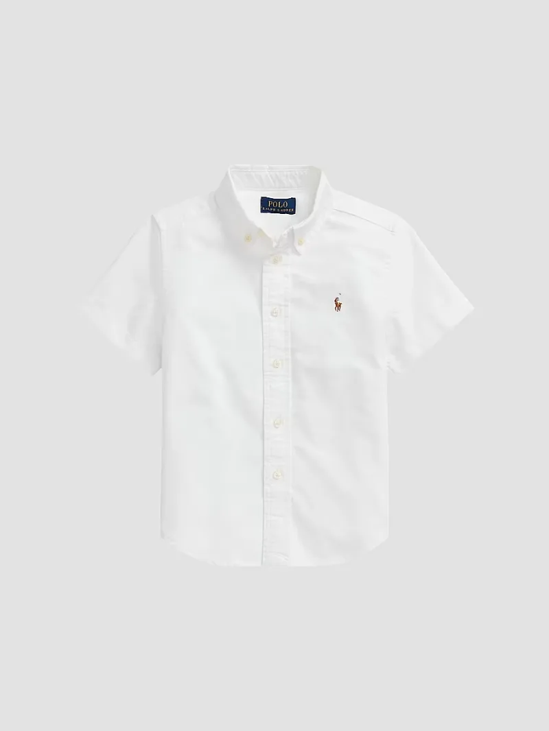 Polo Ralph Lauren Boy's Little Boy's & Boy's Short-Sleeve Button-Up Shirt - White - Size 14