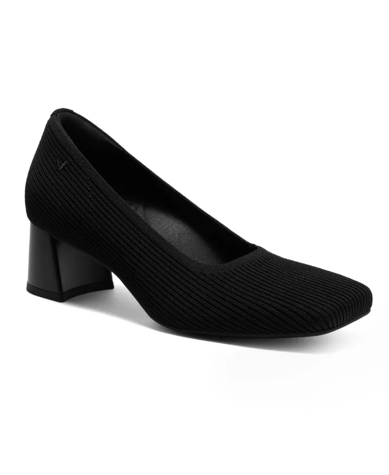Vivaia Women's Monroe Square-Toe Margot Chunky Heels - Black