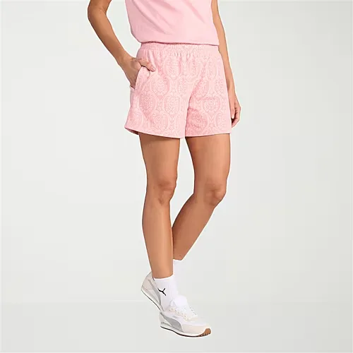 PUMA Womens 5" Active Pull-On Short, Small, Pink