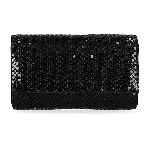 Gunne Sax by Jessica McClintock Mesh Flap Evening Bag, One Size, Black