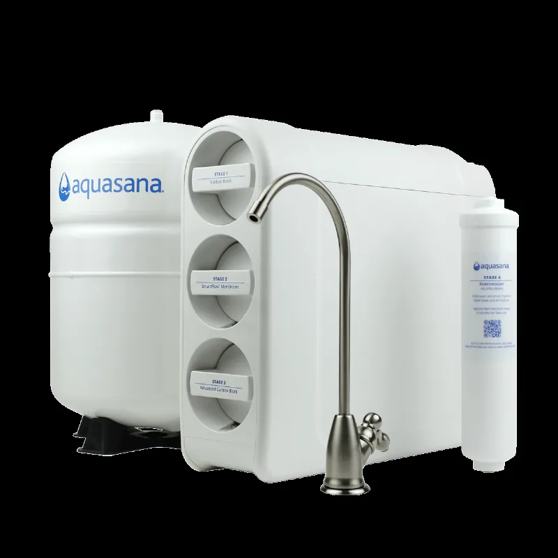 Aquasana Smartflow® Reverse Osmosis Water Filter Removes Up to 99.99% of 90 Contaminants Certified to NSF/ANSI 42, 53, 58 & 401 Brushed Nickel