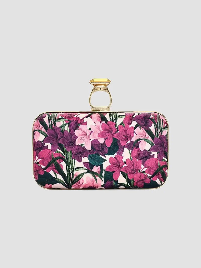 SACHIN BABI Women's On The Rocks Evening Bag - Casa Blanca Lillies