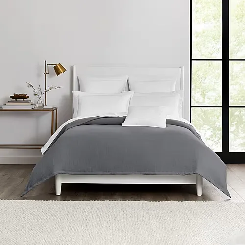 Fieldcrest 100% Cotton Blanket, One Size, Gray
