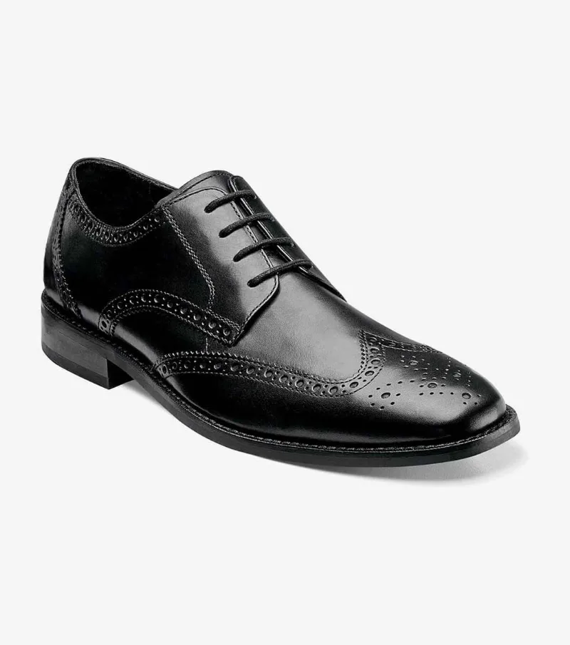 Florsheim Shoes Montinaro Wingtip Oxford Black Size 10