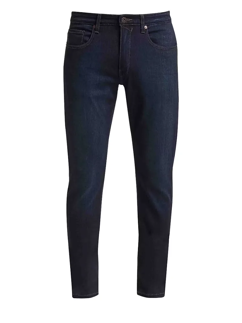 Paige Federal Stretch Slim-Straight Jeans - Cellar - Size 31