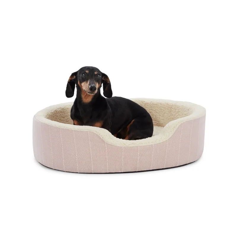 Top Paw Orthopedic Cuddler Striped Dog Bed, Grey And Tan, Medium, Large, 28Lx22W, 38Lx30W | Polyester PetSmart