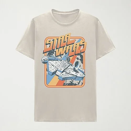 Mens Crew Neck Short Sleeve Classic Fit Star Wars Big and Tall Graphic T-Shirt, 3x-large, Beige