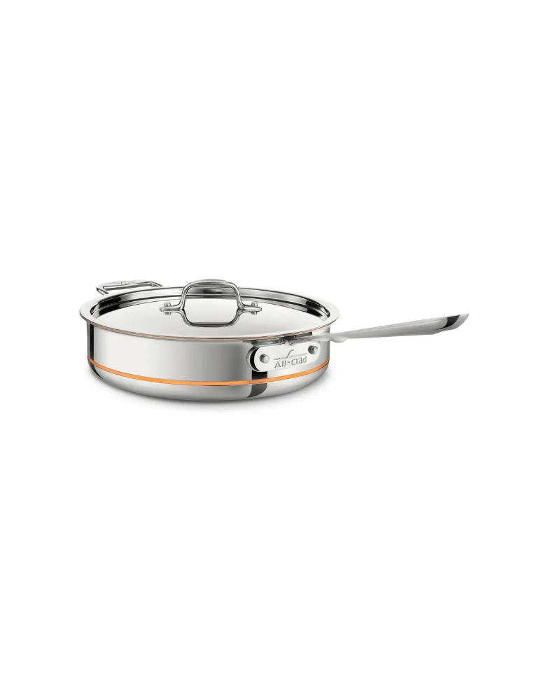 All-Clad Stainless Steel, Aluminum and Copper Core 5-Ply Bonded 5-Quart Saute Pan with Lid - Silver