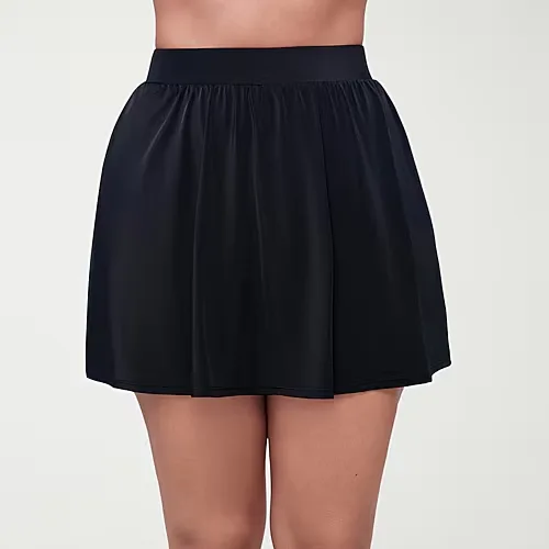 Trimshaper Womens Swim Skirt, 18, Black