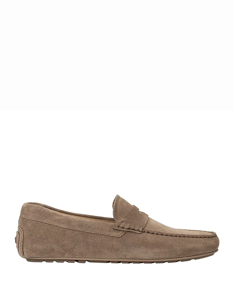 Boss Men's Noel Beige Suede Moccasins