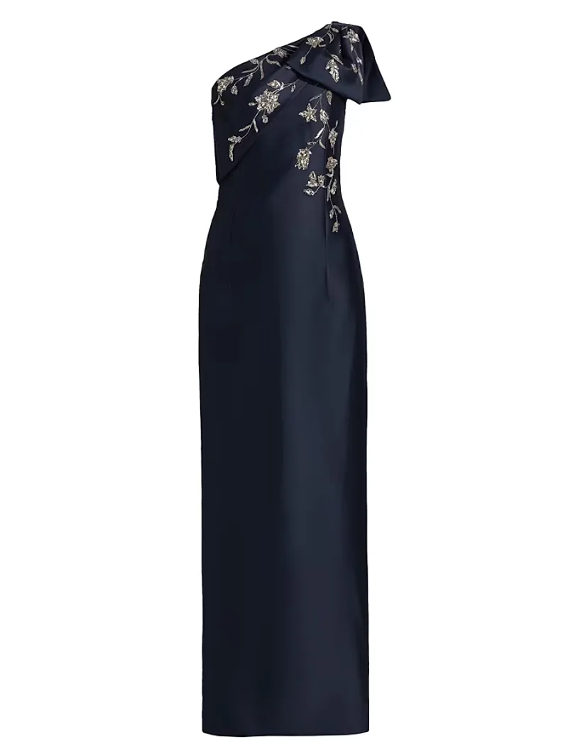 SACHIN BABI Women's Olivia One-Shoulder Gown - Night Sky - Size 14