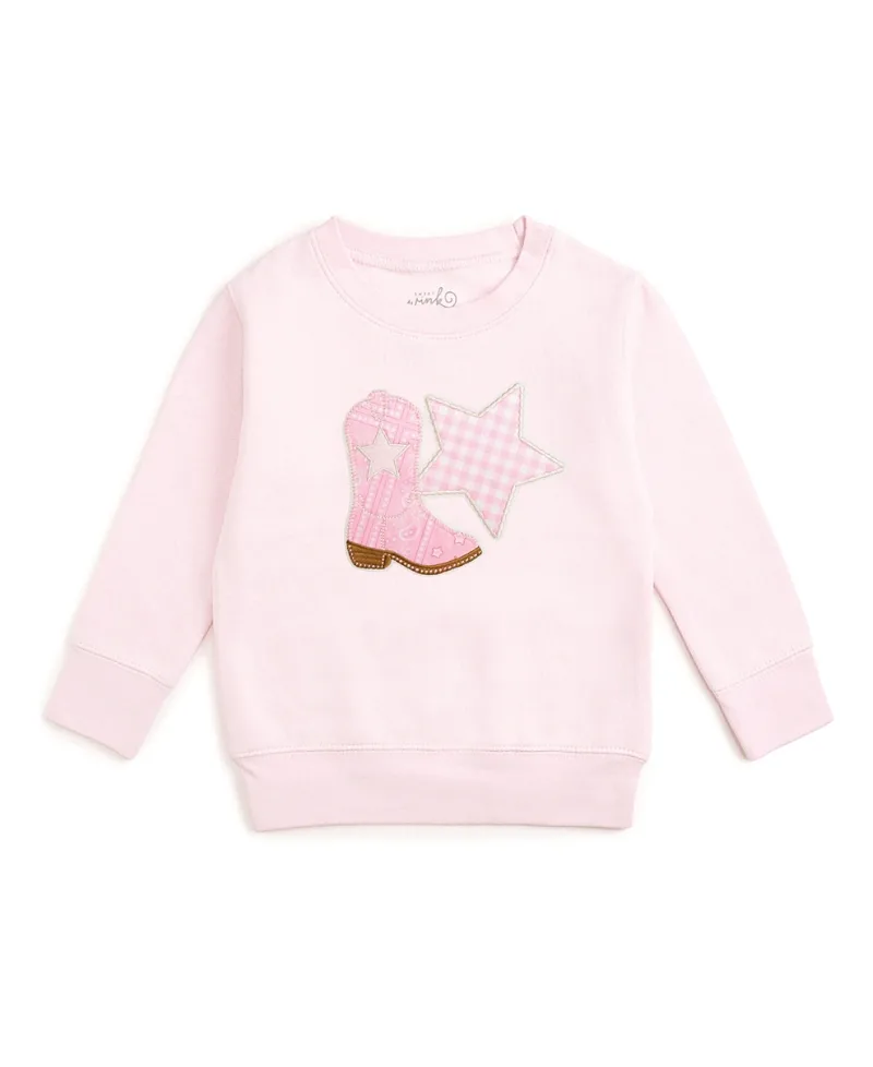 Sweet Wink Girls' Bandana Cowgirl Patch Western Sweatshirt - Baby, Little Kid