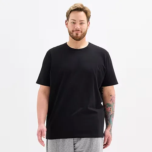 Shaquille O'Neal XLG Mens Crew Neck Short Sleeve Big and Tall Pajama Top, 3x-large, Black
