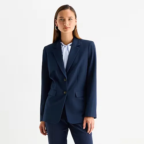 Worthington Womens Regular Fit Blazer, X-large, Blue