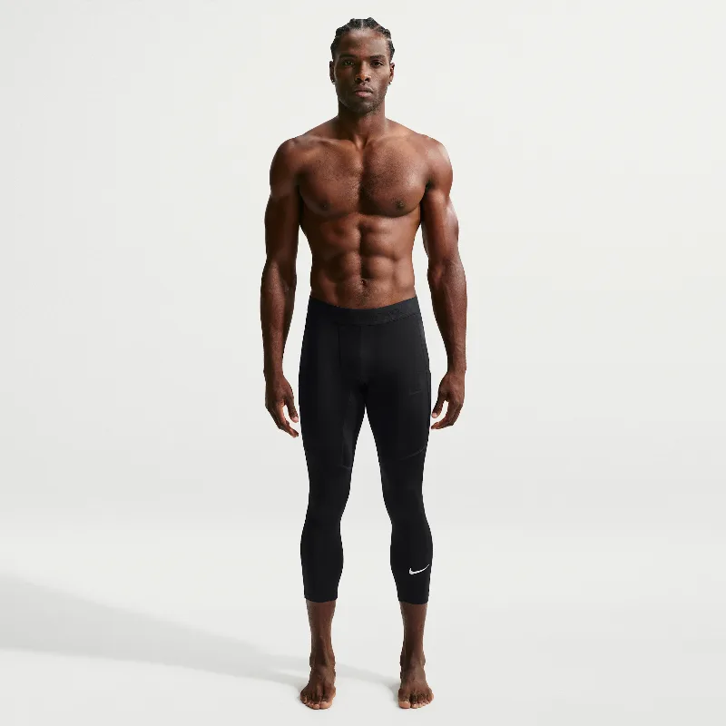 Men's Nike Pro Dri-FIT 3/4-Length Fitness Tights in Black | FB7950-010