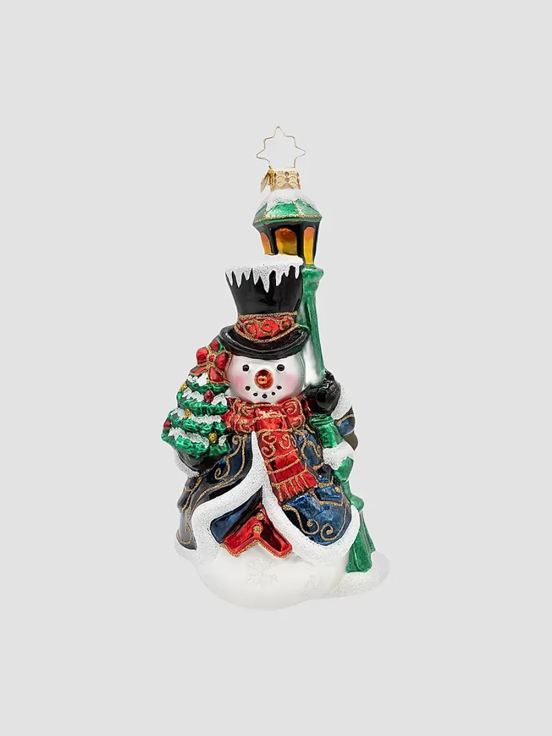 Christopher Radko The Holiday Gentlemen Glass Snowman Ornament