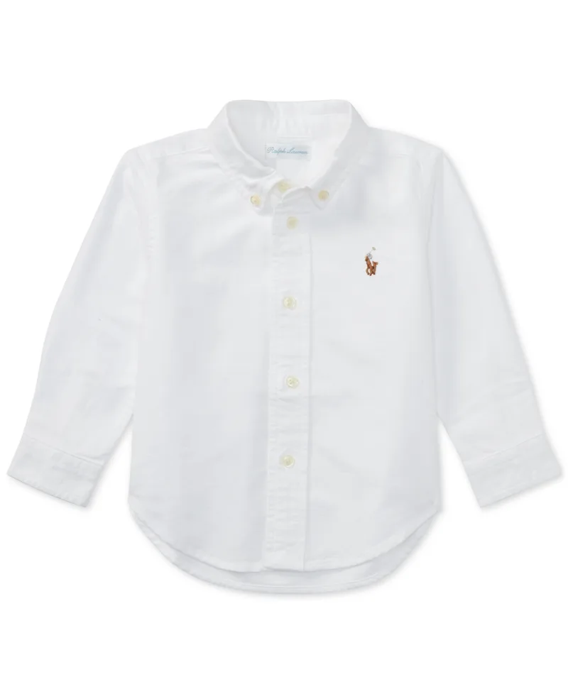 Polo Ralph Lauren Baby Boys Cotton Oxford Button Shirt - White
