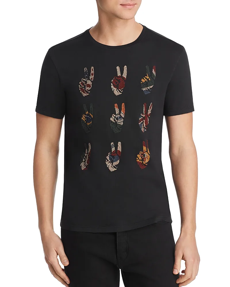 John Varvatos Star Usa Peace Symbol Graphic Tee