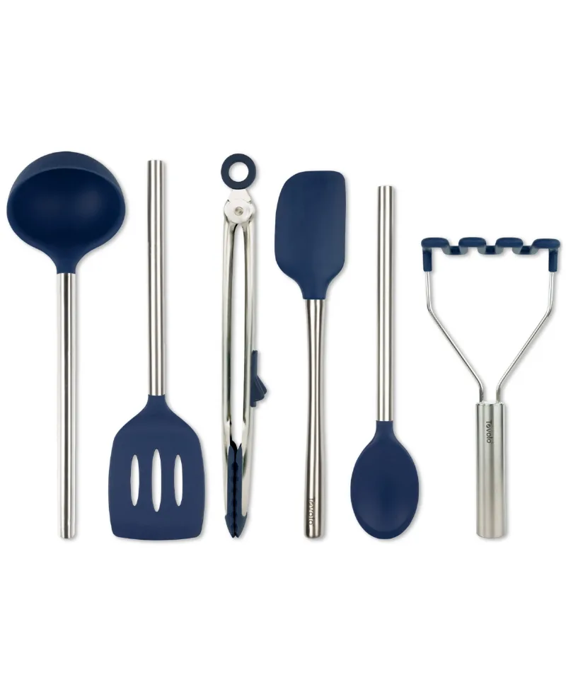 Tovolo 6-Pc. Silicone-Head Kitchen Utensil Set - Indigo