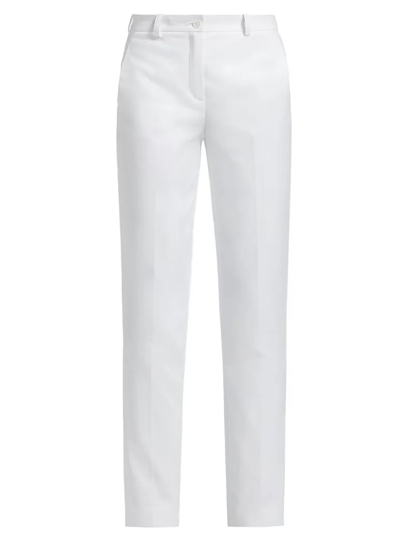Michael Kors Collection Women's Narrow Samantha Pants - Optic White - Size 10