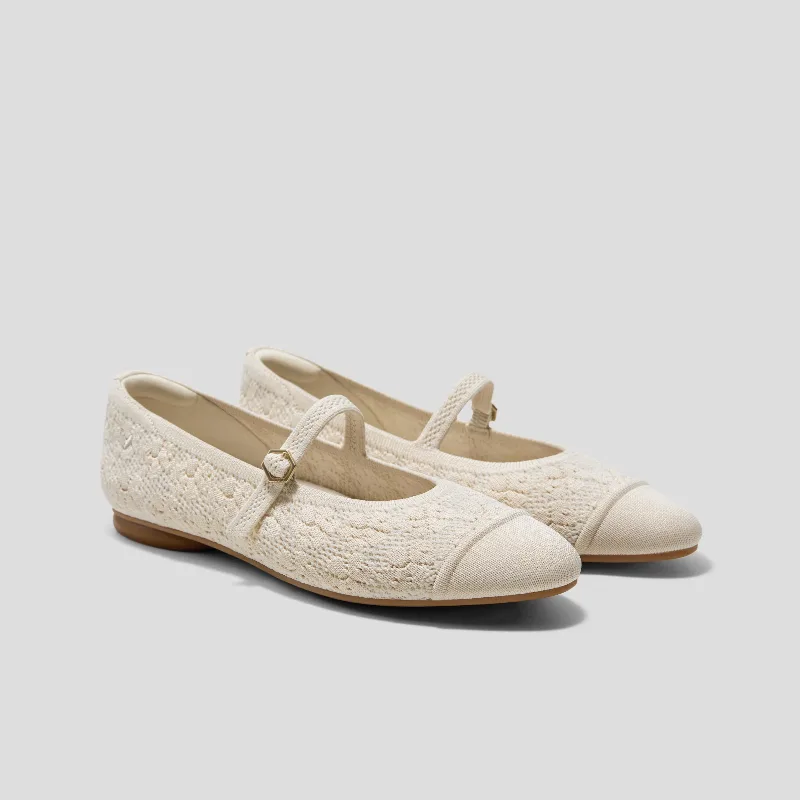 VIVAIA Almond-Toe Mary Jane AdaptAll™ (Tamia Mary-Jane)|PALE APRICOT FLORAL|US 7