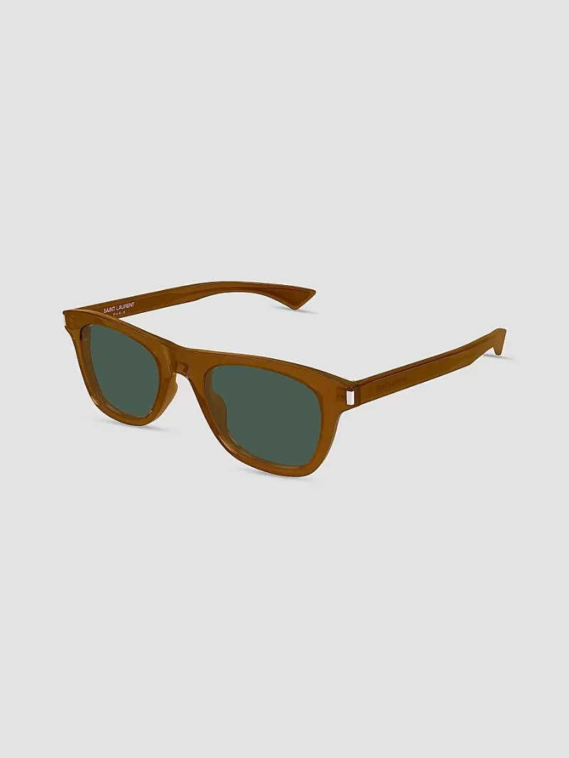Saint Laurent Men's 51MM Square Sunglasses - Brown Green