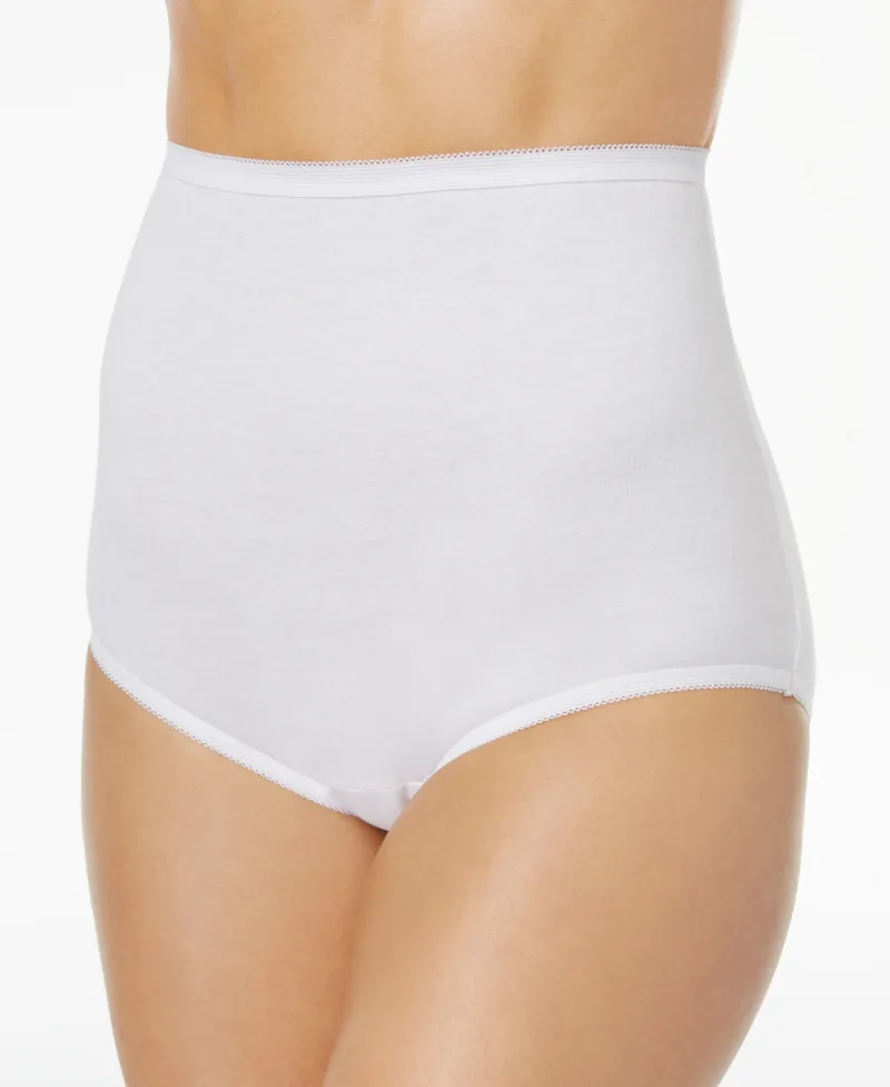 Vanity Fair Perfectly Yours Cotton Classic Brief Underwear 15318 - Star White