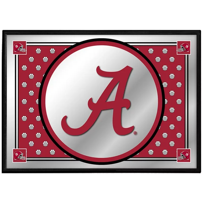 The Fan-Brand University of Alabama Team Spirit Framed Mirrored Wall Sign