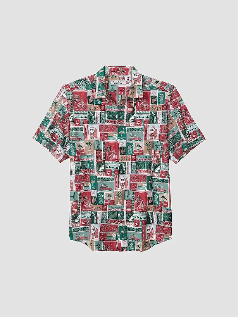 Tommy Bahama Men's Bahama Coast Gift Wrap Shirt - Havana - Size Medium