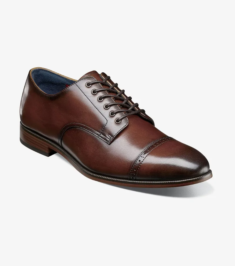 Stacy Adams Shoes William Cap Toe Oxford Brown Size 13