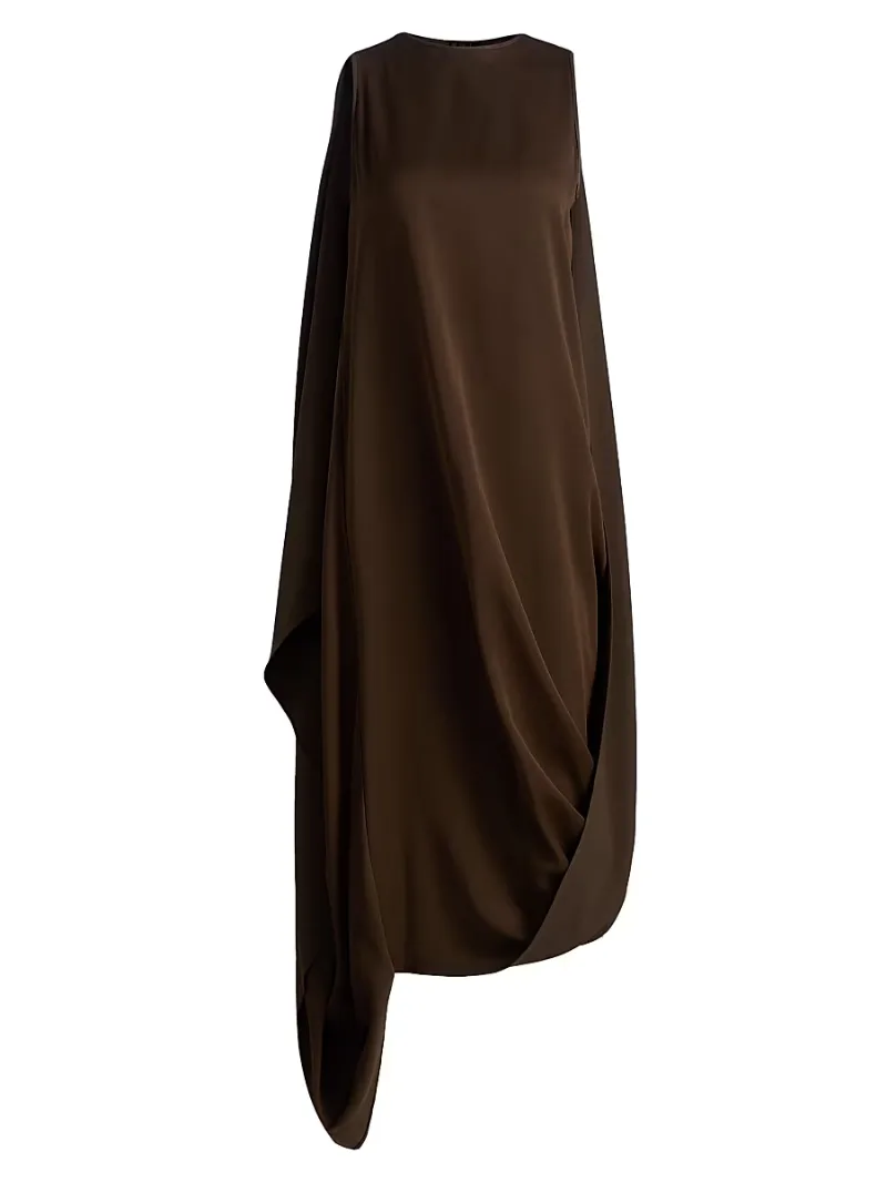 Women's Draped Sail Dress - Espresso - Size Medium
