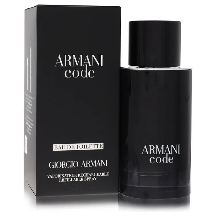 Armani Code Cologne 2.5 oz EDT Spray Refillable for Men