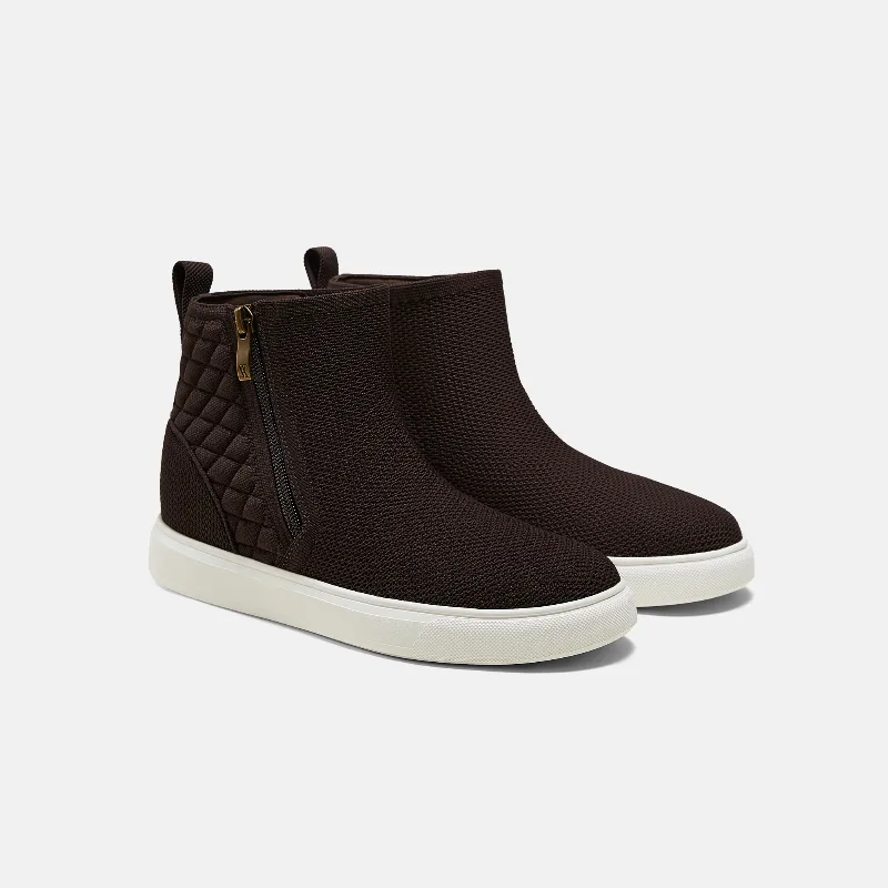 VIVAIA Round-Toe Hidden Wedge Sneakers (Casey)|DARK CHOCOLATE|EU 42