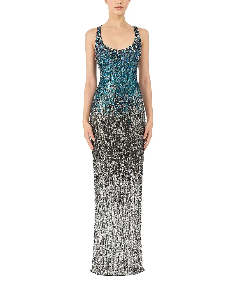 Jenny Packham Decora Sequin-Embellished Maxi Dress
