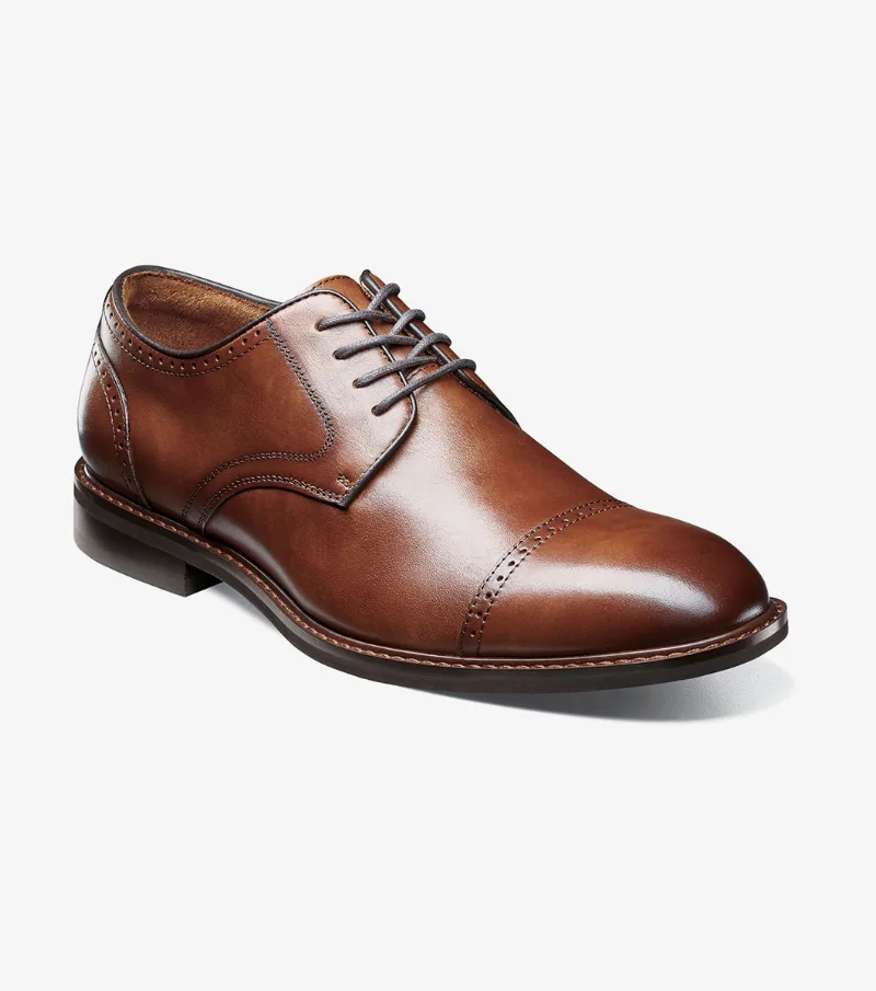 Stacy Adams Shoes Bailey Cap Toe Oxford Brandy Size 12