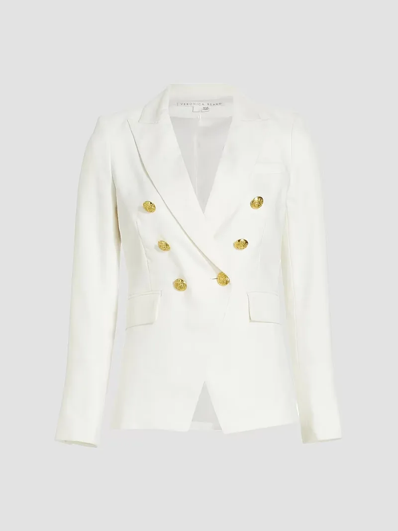 Veronica Beard Women's Miller Dickey Jacket - White - Size 14