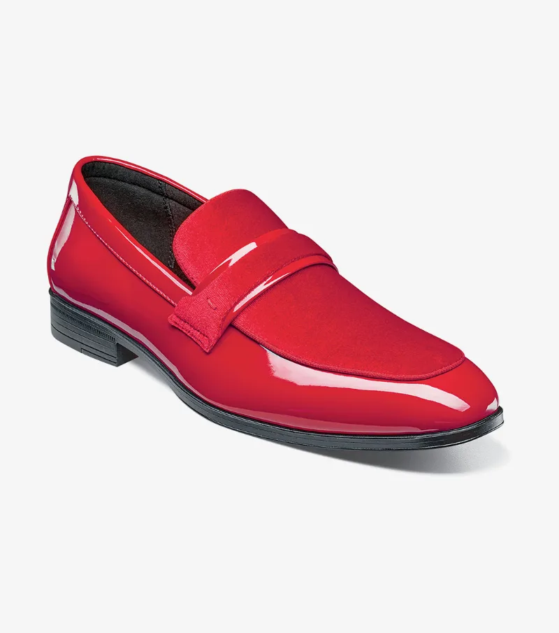 Stacy Adams Shoes Spratley Moc Toe Saddle Slip On Red Size 10