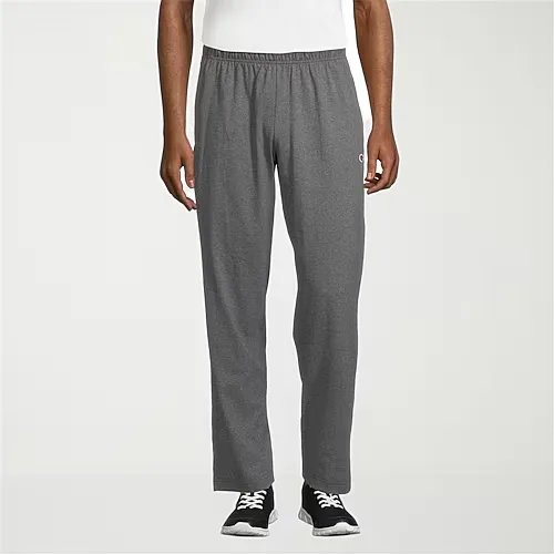 Champion Jersey Mens Straight Loose Fit Workout Pant, Small, Gray