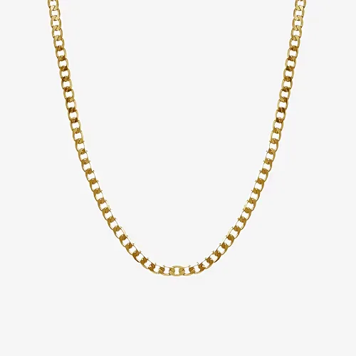 Silver Reflections Womens 14K Gold Over Brass 16 Inch Link Chain Necklace, One Size