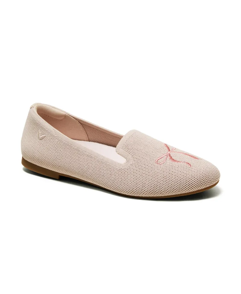 Vivaia Women's Audrey Round-Toe Slip-On Embroidered Loafers - Rose gold-bouquet