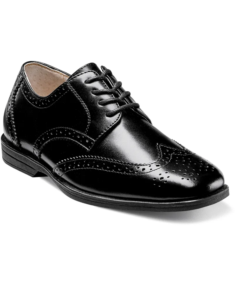 Florsheim Little Boys Reveal Wingtip Jr. Oxford Shoes - Black