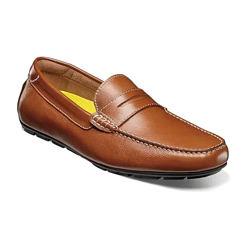 Florsheim Mens Motor Penny Moc Loafers, 9 1/2 Medium, Brown