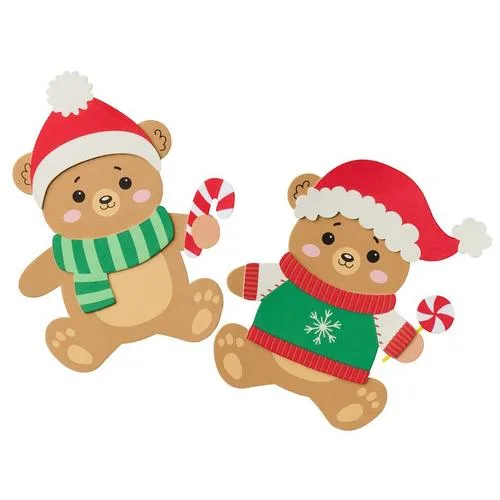 Holiday Bears Dress Up Foam Craft Kit