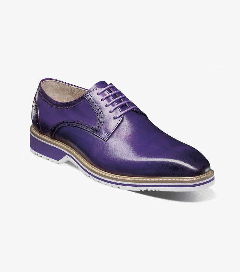 Stacy Adams Shoes Barringer Plain Toe Oxford Purple Size 7