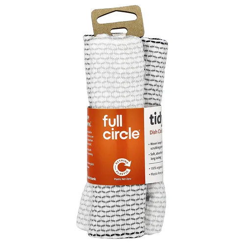 Full Circle, Tidy™ Dish Cloths, Grey, 3 Cloths