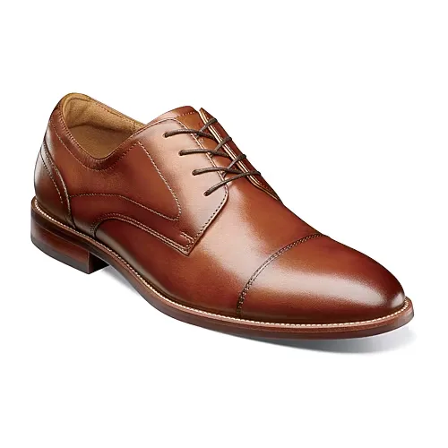 Florsheim Mens Rucci Cap Closed Toe Oxford Shoes, 9 Medium, Brown