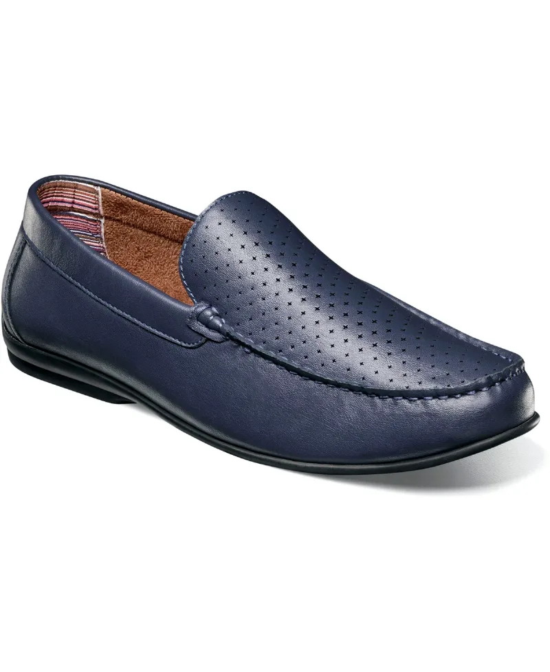 Stacy Adams Men's Conroy Perfed Slip On Shoe - Navy